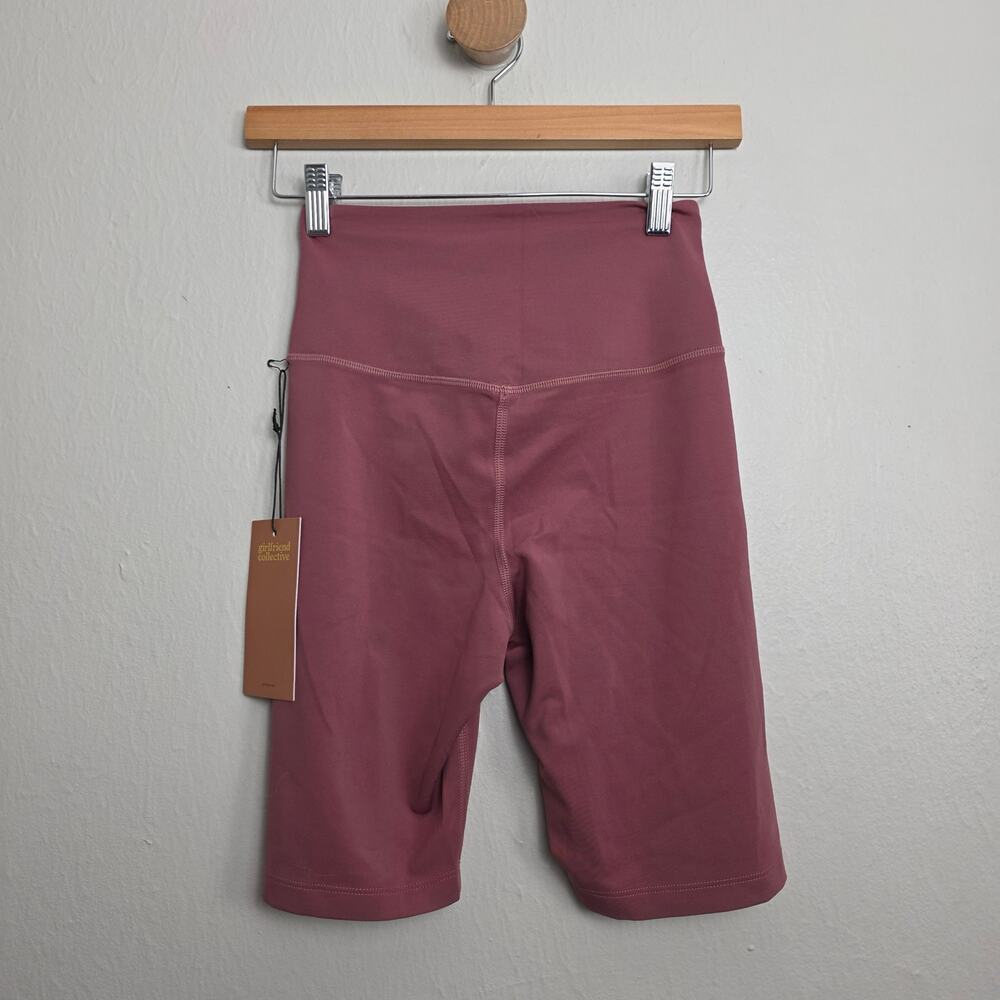 Girlfriend Collective High Rise 8" Inseam Biker Shorts Black NWT Size Small - Picture 6 of 8